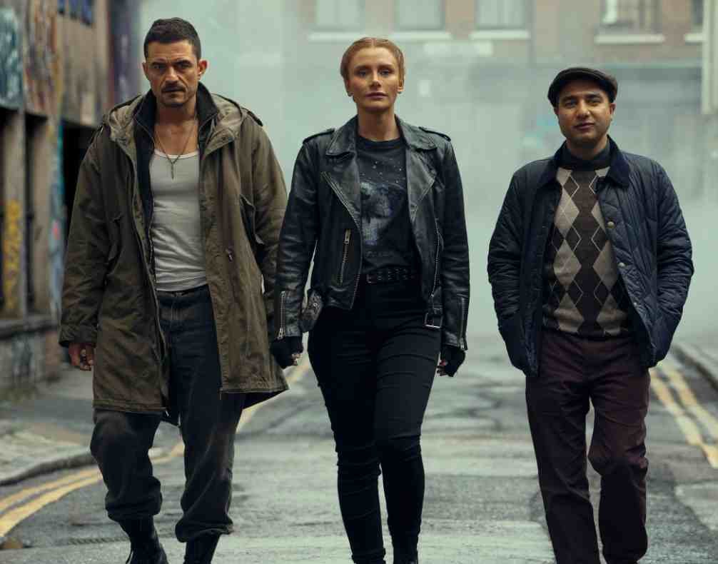 Orlando Bloom, Bryce Dallas Howard, and Nick Mohammed in Deep Cover (2025)