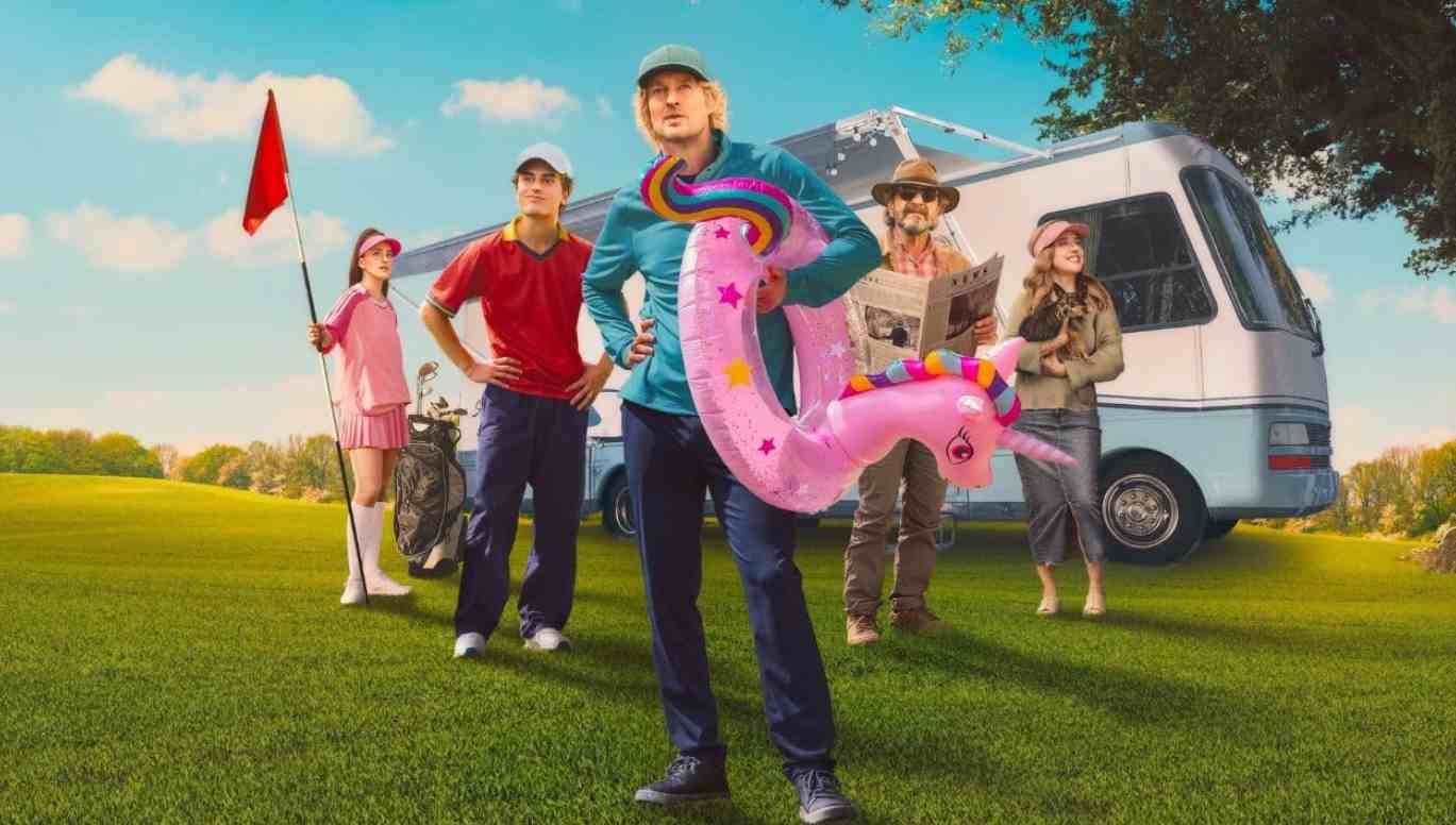 Owen Wilson, Marc Maron, Lilli Kay, Mariana Treviño, and Peter Dager in Stick (2025)