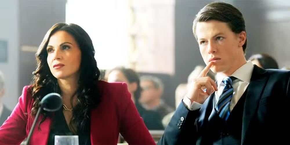Lana Parrilla and Milo Callaghan in The Rainmaker (2025)